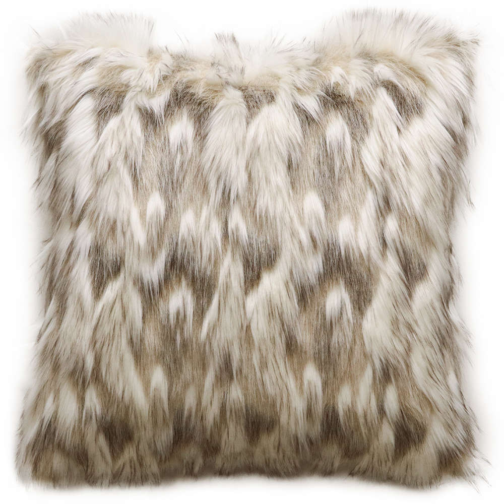 SNOWSHOE HARE FAUX FUR CUSHIONS