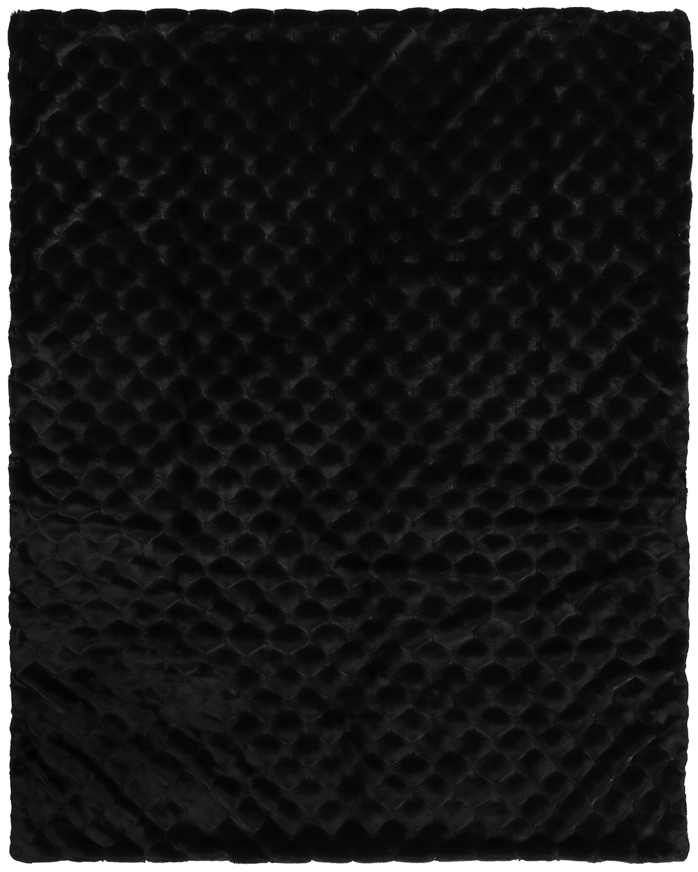 VALENTINA BLACK FAUX FUR THROW