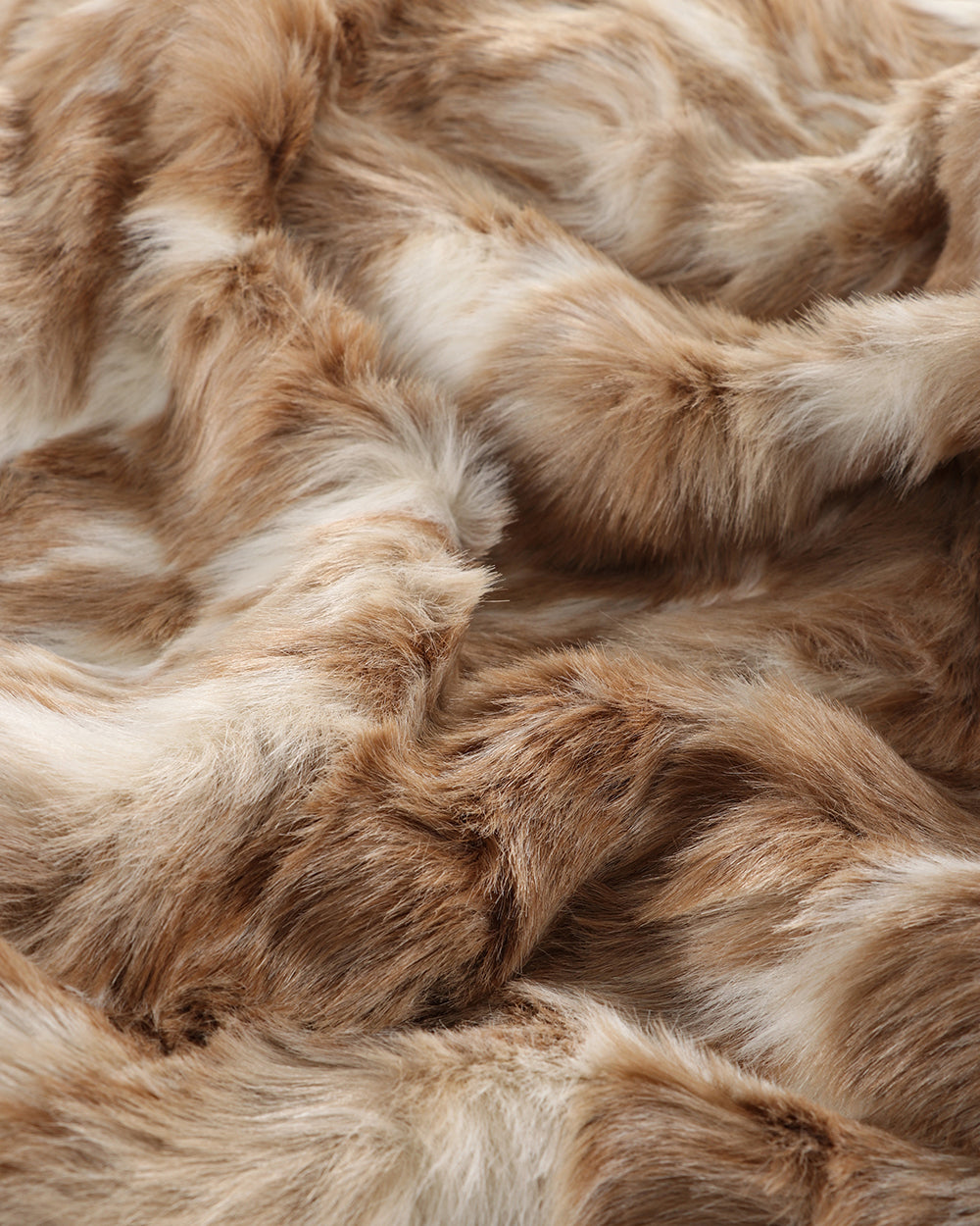 VINTAGE SQUIRREL FAWN FAUX FUR THROW