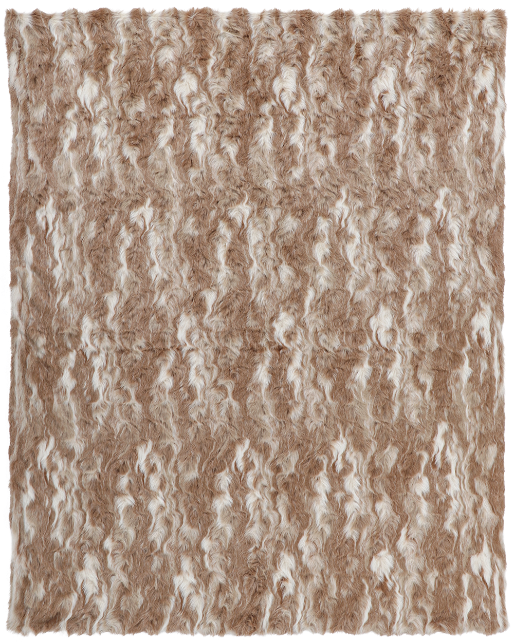 VINTAGE SQUIRREL FAWN FAUX FUR THROW