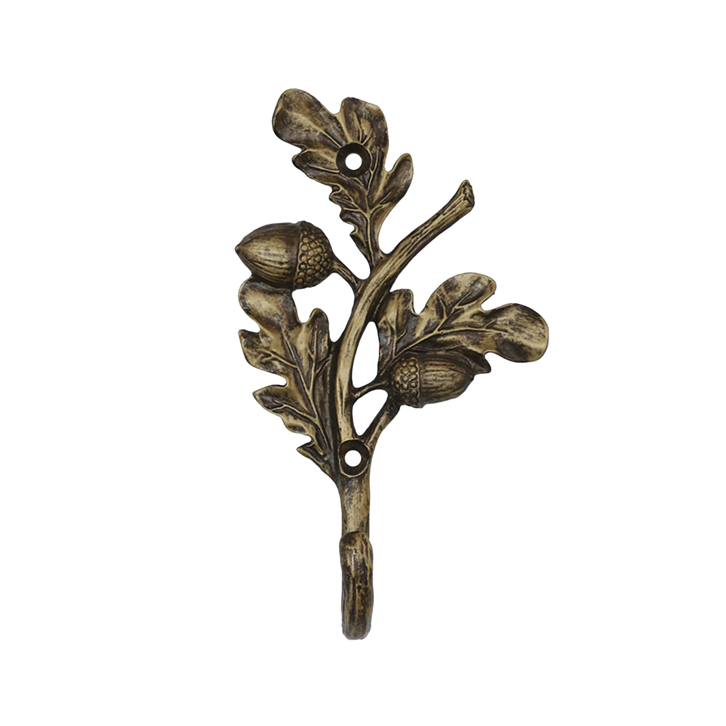 ACORN HOOK - ANTIQUE BRASS FINISH