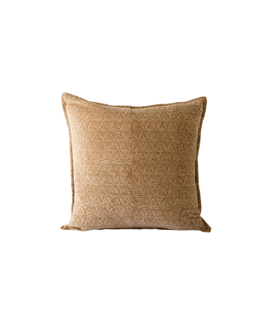 AMELIE HANDBLOCK VELVET CUSHION