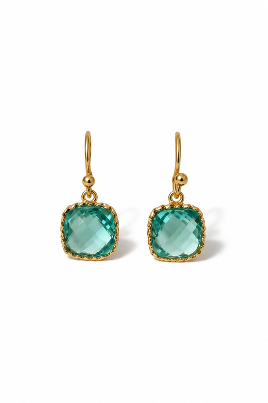 AMRAPALI EARRINGS - AQUAMARINE
