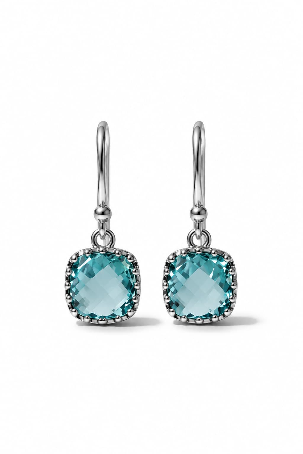 AMRAPALI EARRINGS - AQUAMARINE / SILVER