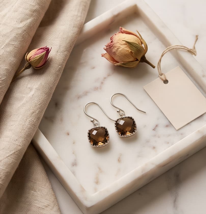 AMRAPALI EARRINGS - COCOA