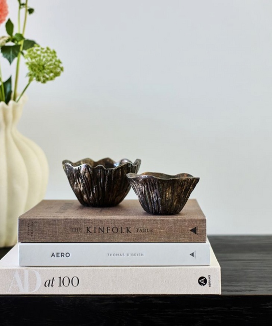 ANTIQUE GOLD ORNAMENTAL BOWL - SMALL
