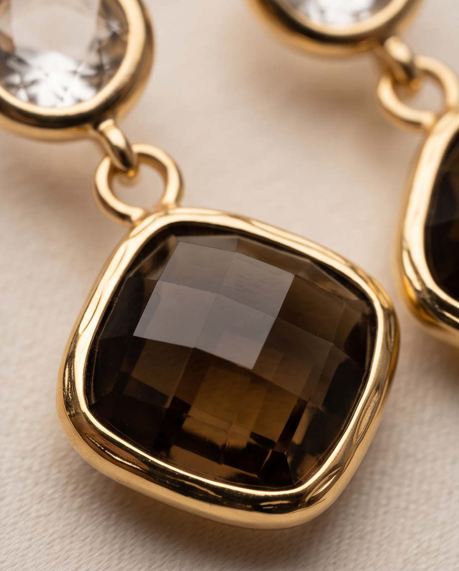 AURELIA STUD EARRINGS - COCOA