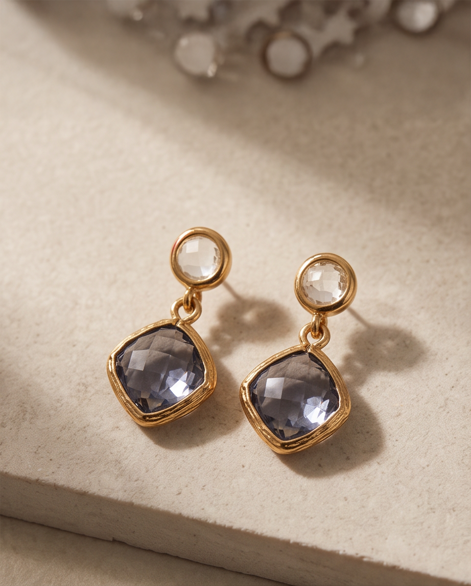 AURELIA STUD EARRINGS - PERIWINKLE