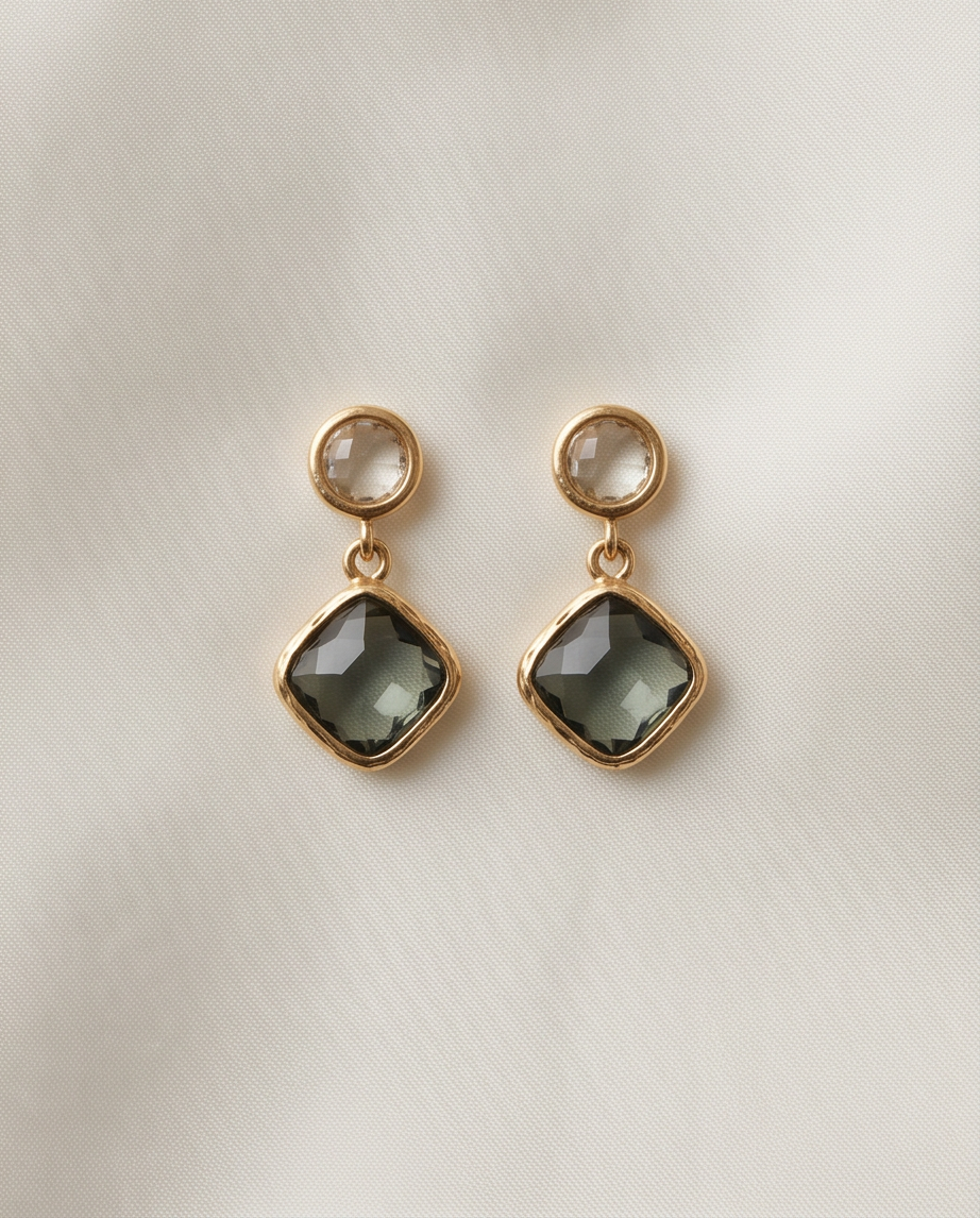 AURELIA STUD EARRINGS - SLATE