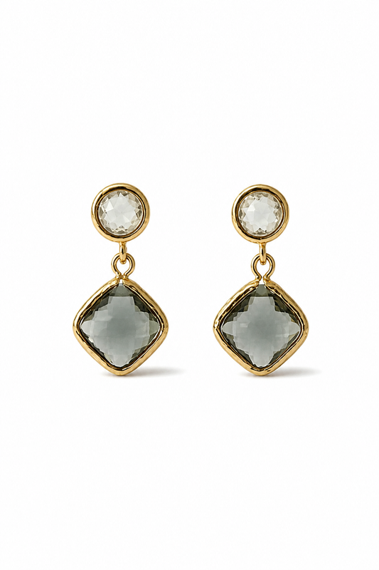 AURELIA STUD EARRINGS - SLATE