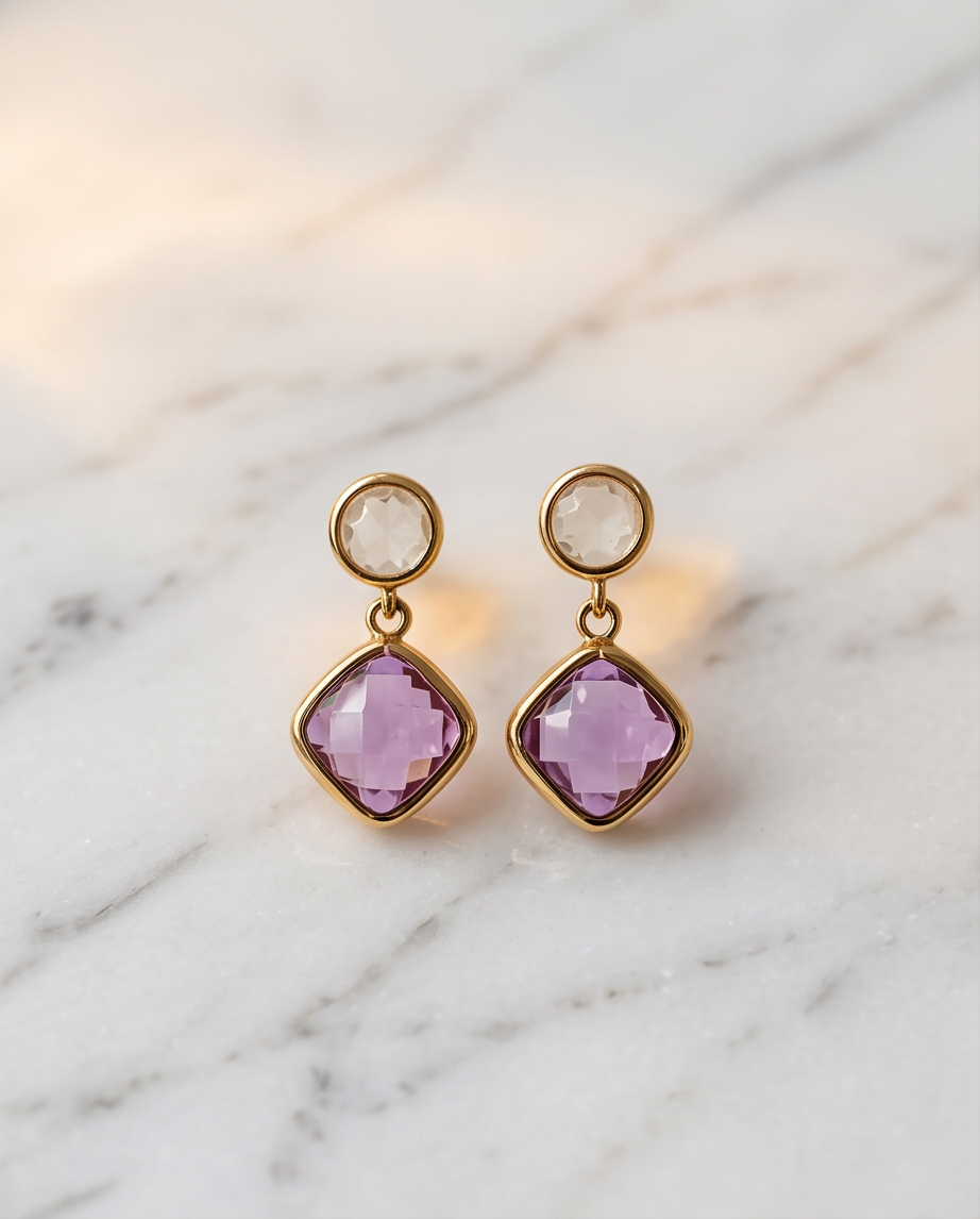 AURELIA STUD EARRINGS - WISTERIA