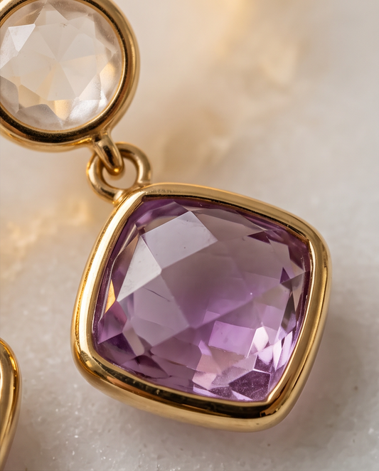 AURELIA STUD EARRINGS - WISTERIA