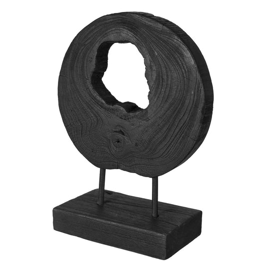 BLACK TEAK STANDING DECOR