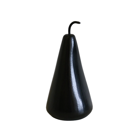 BLACK MARBLE DECORATIVE PEAR - LARGE