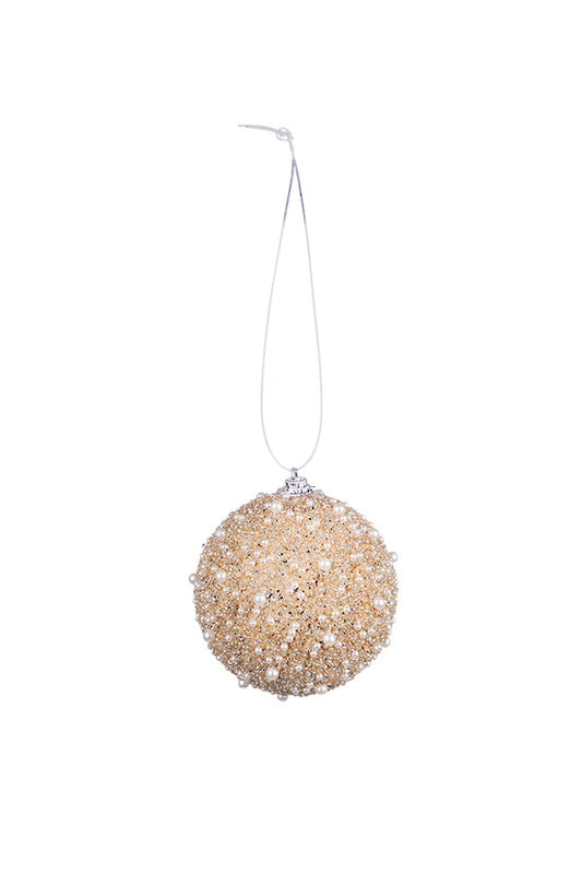CHAMPAGNE & PEARL BEADED BAUBLE