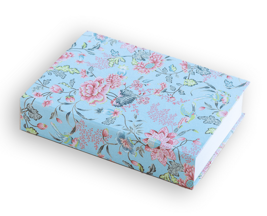 ORIENTAL FLORAL JOTTER PAD - LIGHT BLUE