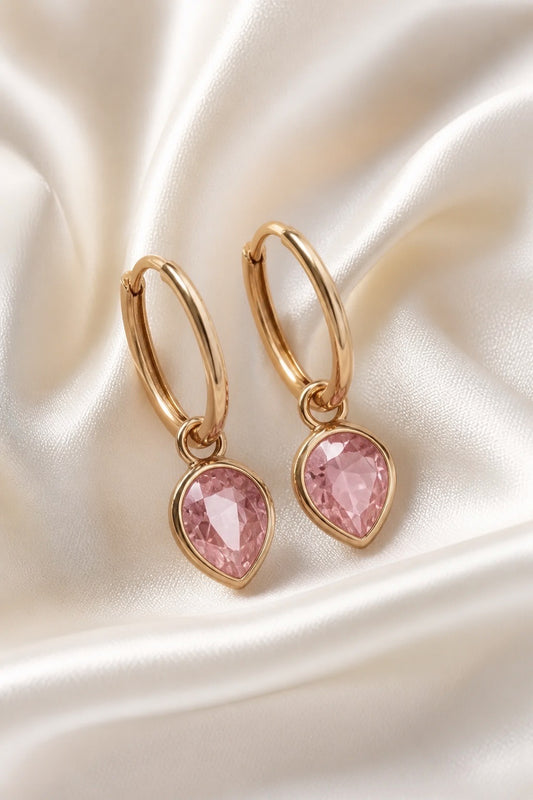 ROSE PINK DEWDROPS - GOLD