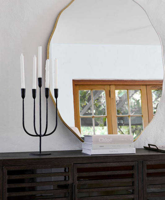 DAX 5 LIGHT CANDLEABRA - BLACK