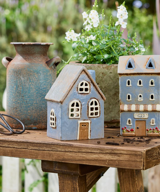 PRE ORDER: DEVON COTTAGE WITH ARCH WINDOWS - CORNFLOWER