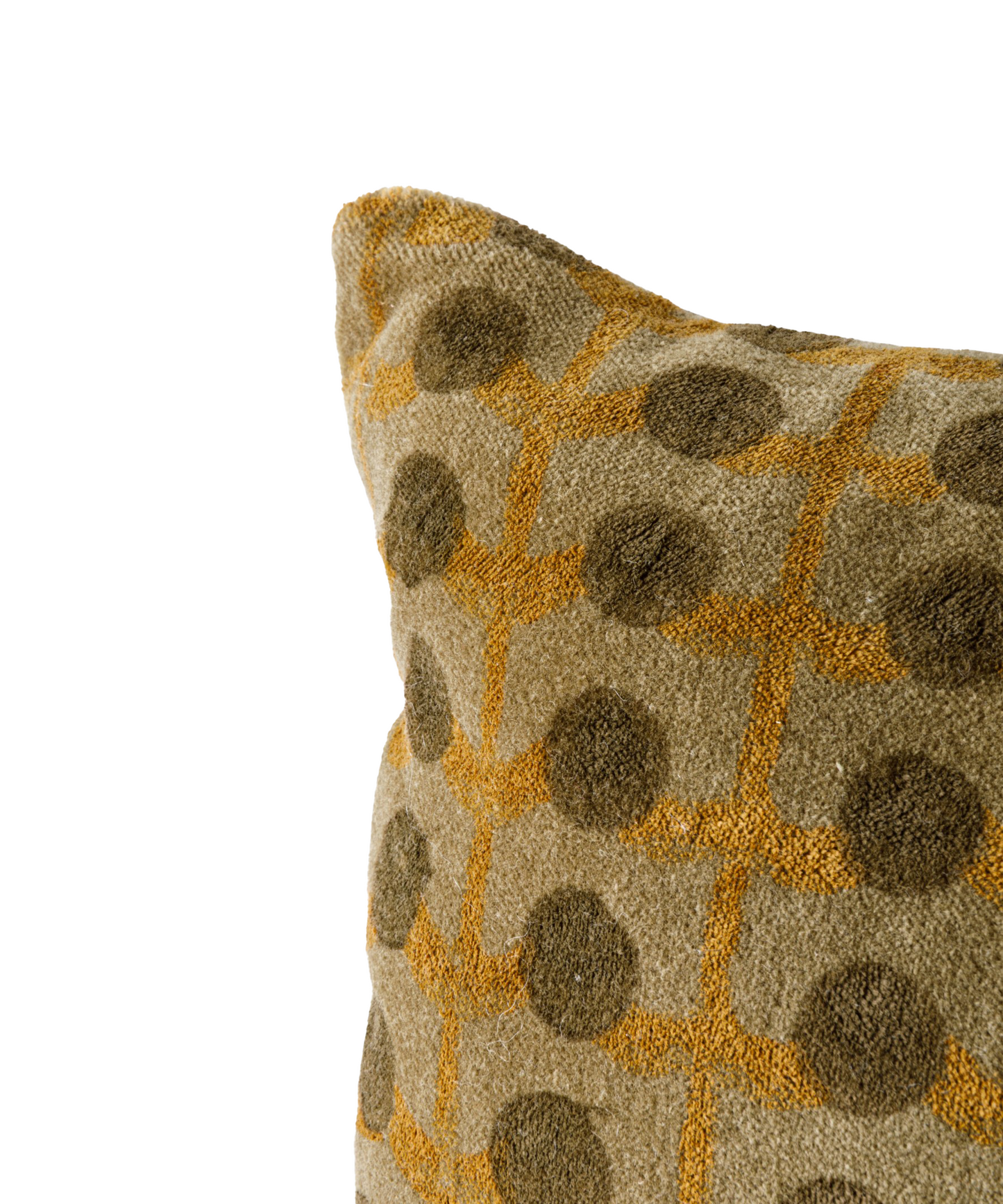DOTS HANDBLOCK VELVET CUSHION