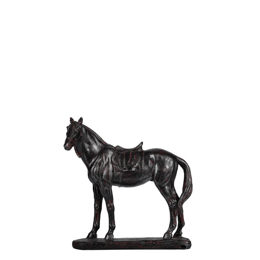 STANDING HORSE SCULPTURE - ANTIQUE BROWN