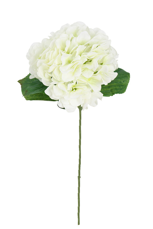 ELODIE REAL TOUCH HYDRANGEA 47CM - WHITE