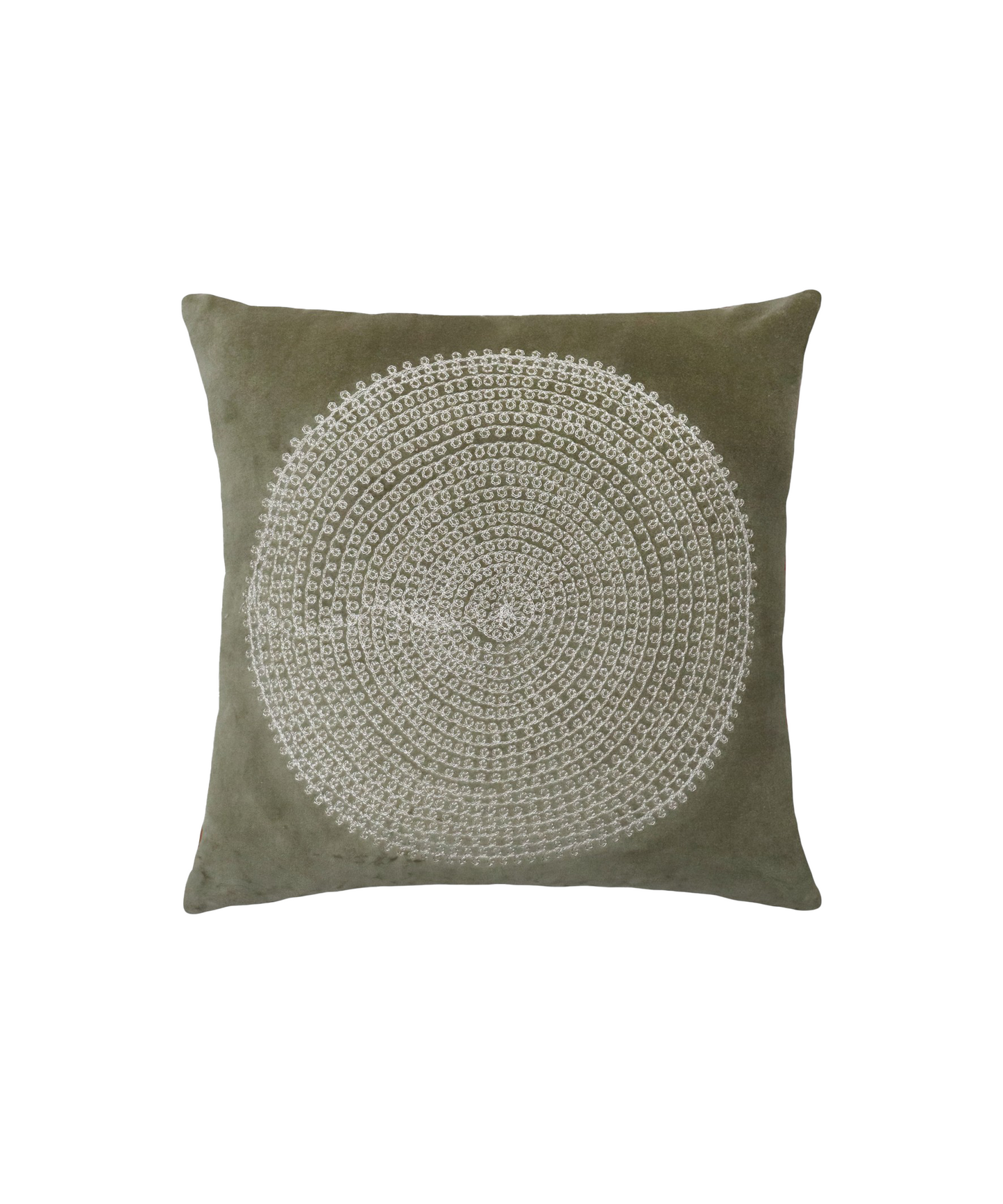 EMBROIDERED CIRCLE VELVET CUSHION