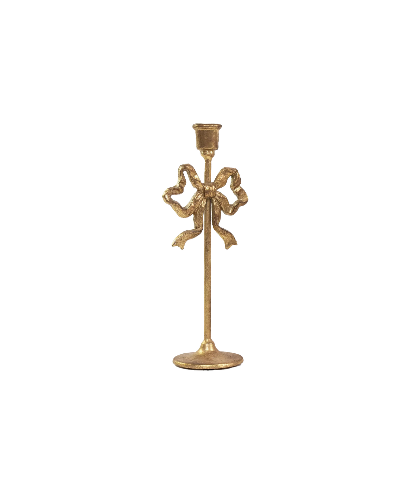 ÉTOILE GOLD BOW CANDLESTICK - LARGE