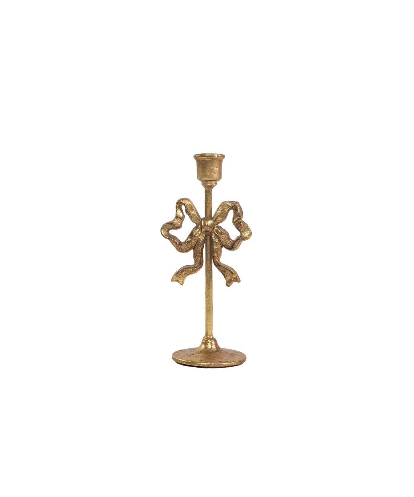 ÉTOILE GOLD BOW CANDLESTICK - SMALL