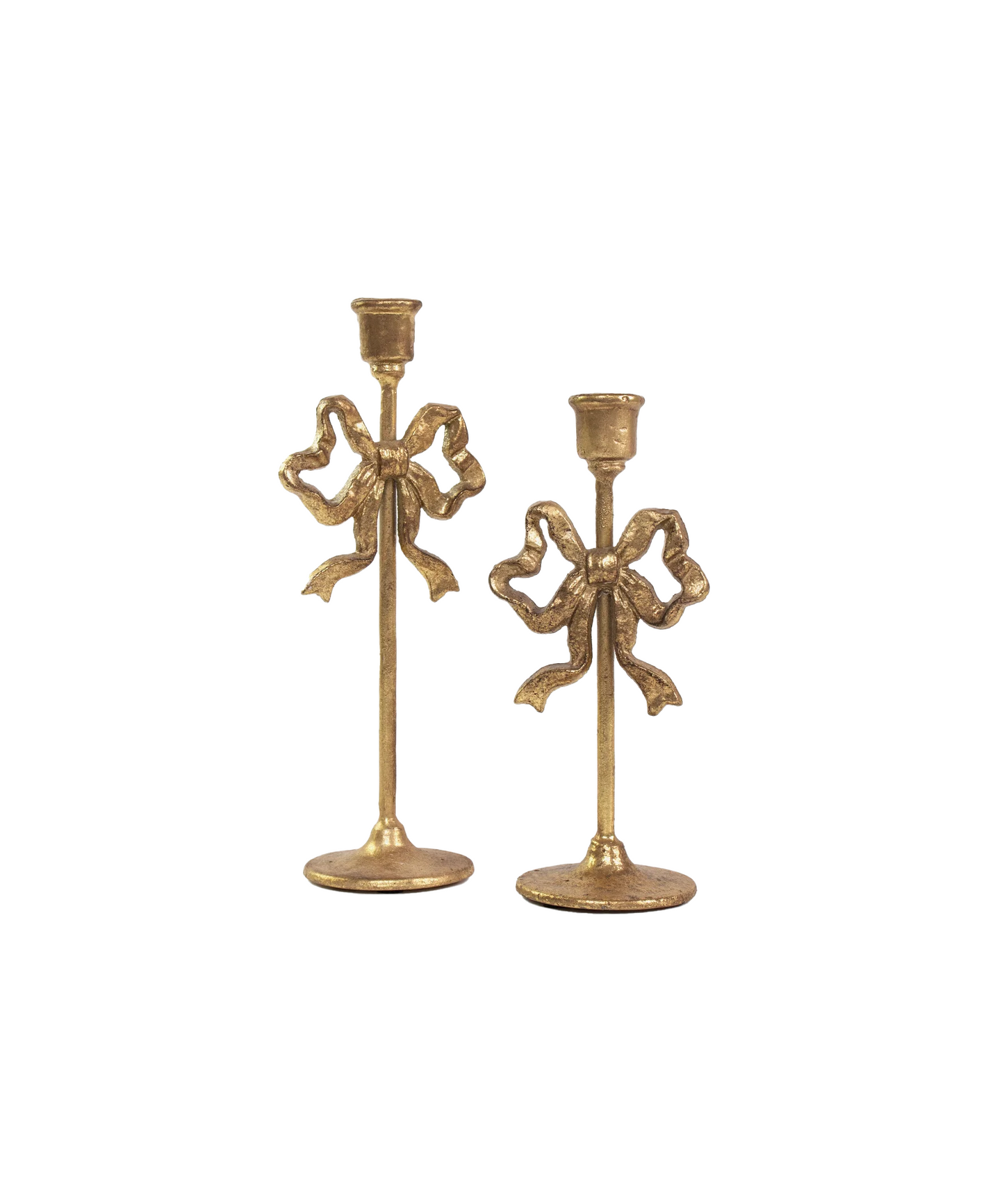 ÉTOILE GOLD BOW CANDLESTICK - SMALL