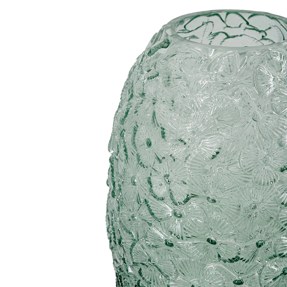 FLORAL OMBRE GLASS VASE - TALL