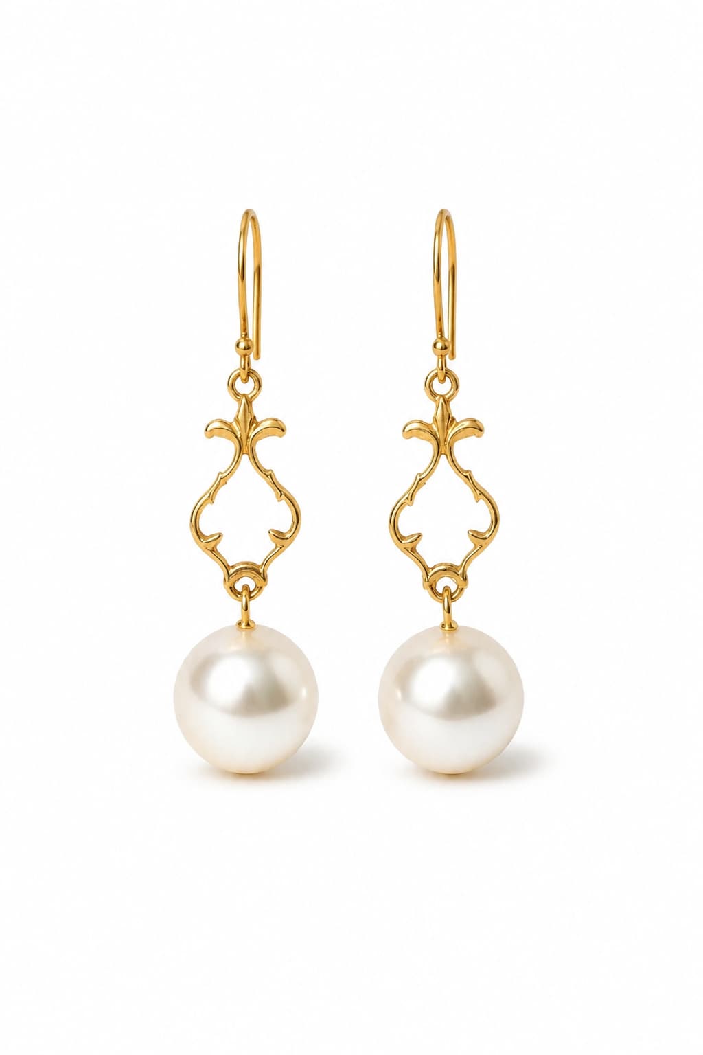 FLORENTINE PEARL EARRINGS - GOLD
