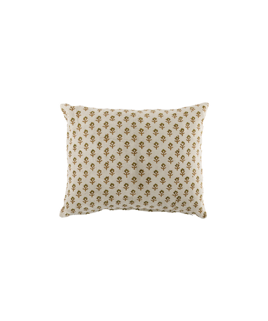 FLOWER HANDBLOCK VELVET CUSHION