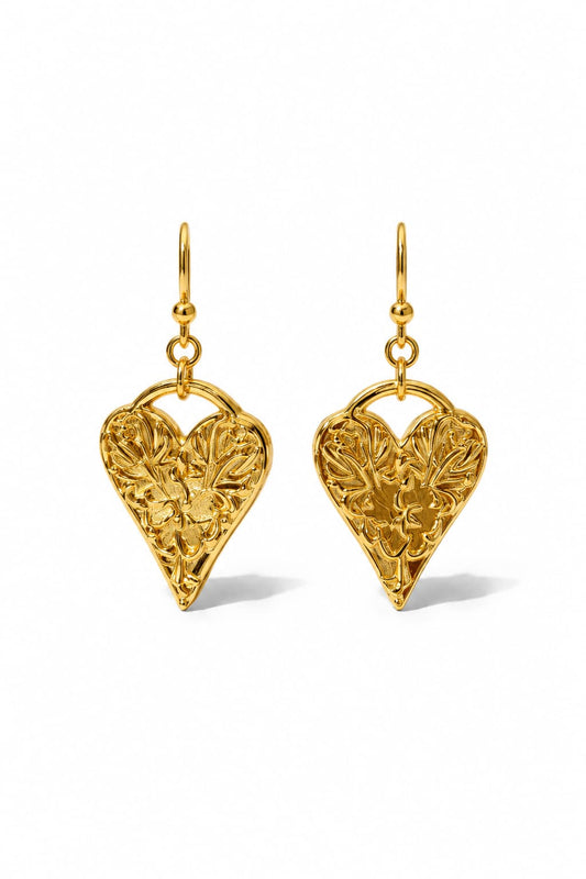 FLOWER OF THE HEART EARRINGS - GOLD