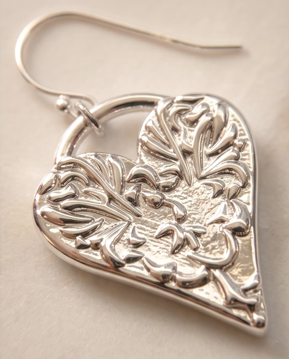 FLOWER OF THE HEART EARRINGS - SILVER
