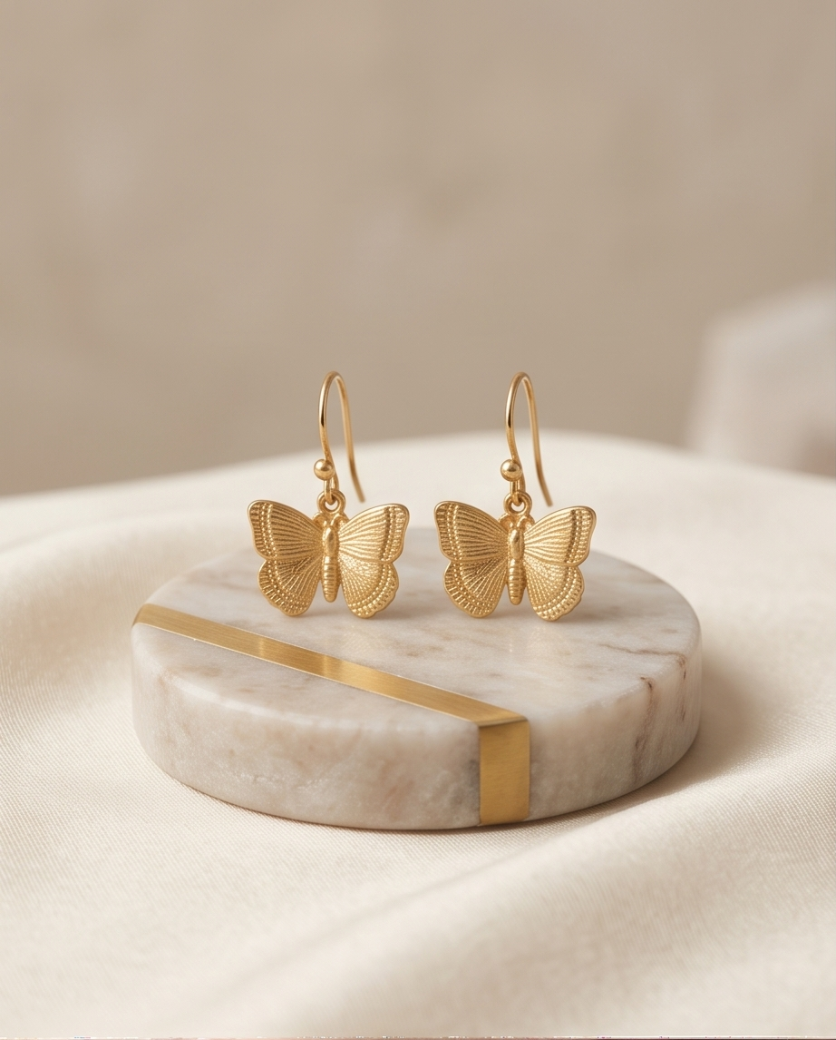 FLUTTER BUTTERFLY EARRINGS - GOLD