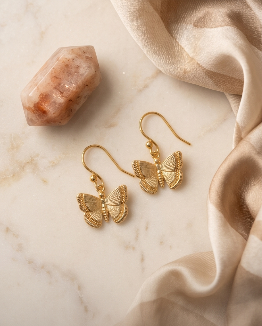 FLUTTER BUTTERFLY EARRINGS - GOLD