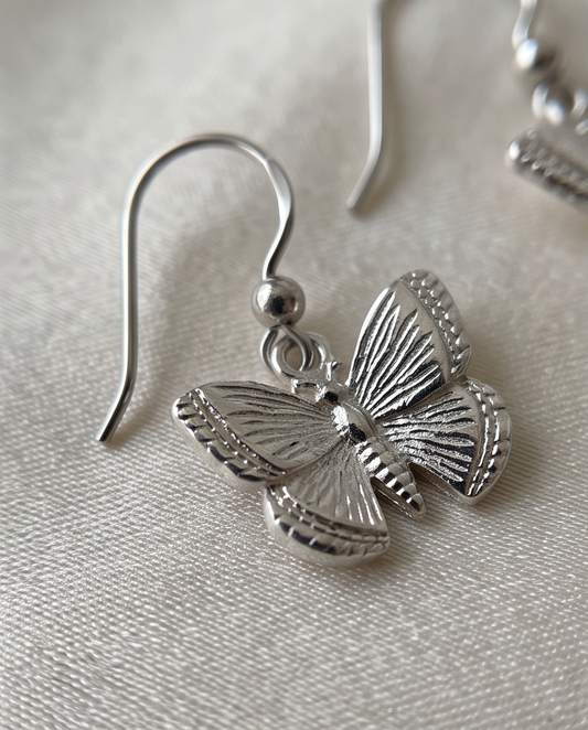 FLUTTER BUTTERFLY EARRINGS - SILVER