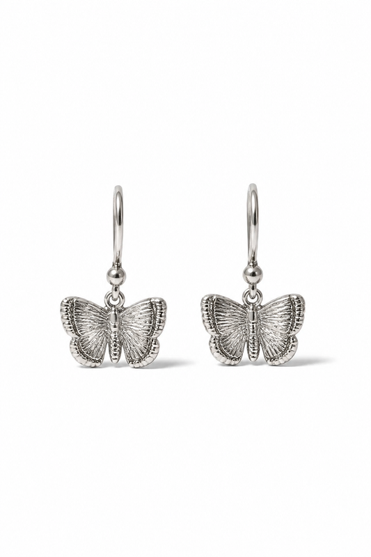 FLUTTER BUTTERFLY EARRINGS - SILVER