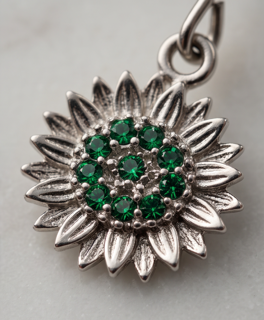 HARPER SUNFLOWER EARRINGS - EMERALD