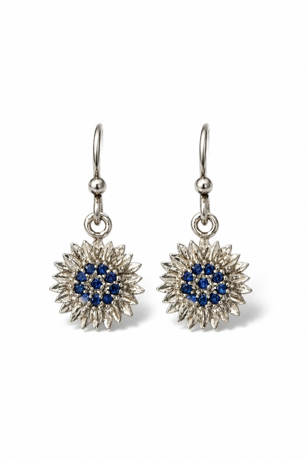 HARPER SUNFLOWER EARRINGS - SAPPHIRE