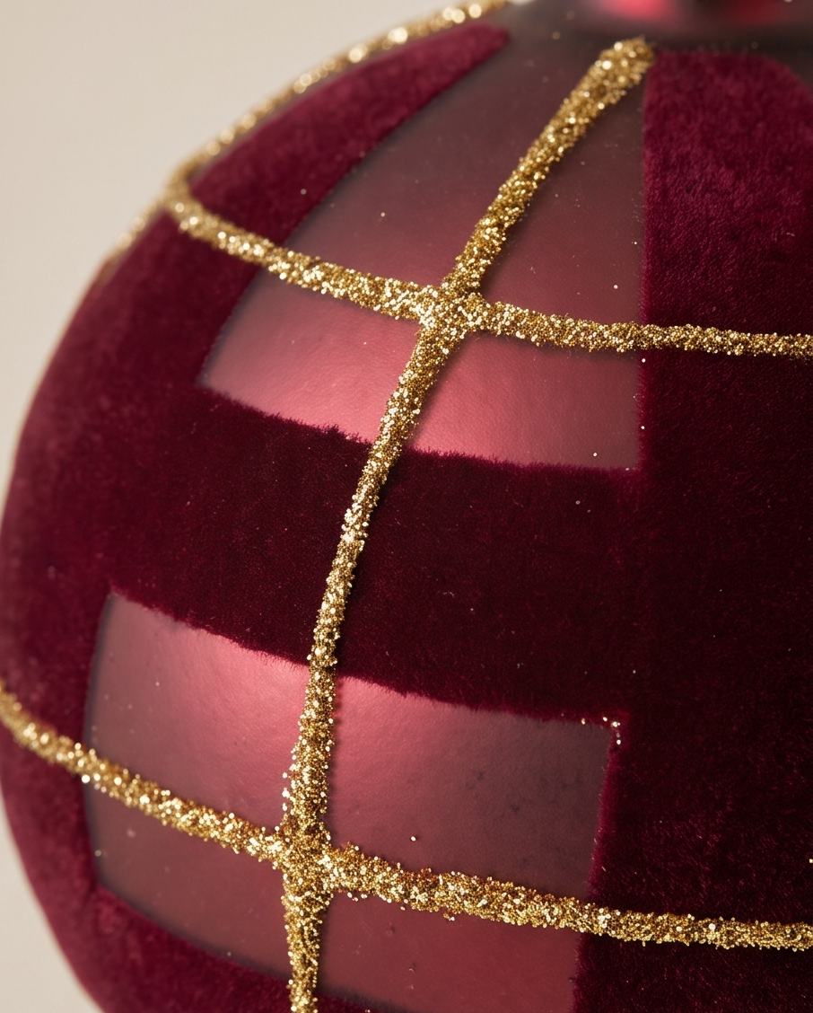 HIGHLAND GLASS BAUBLE - MULBERRY