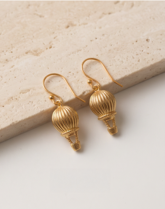 HOT AIR BALLOON EARRINGS - GOLD