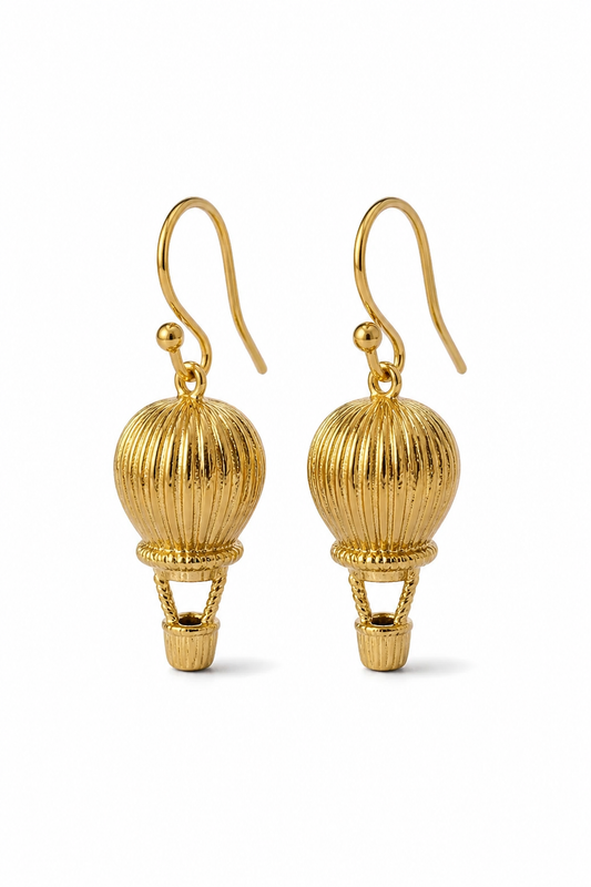 HOT AIR BALLOON EARRINGS - GOLD