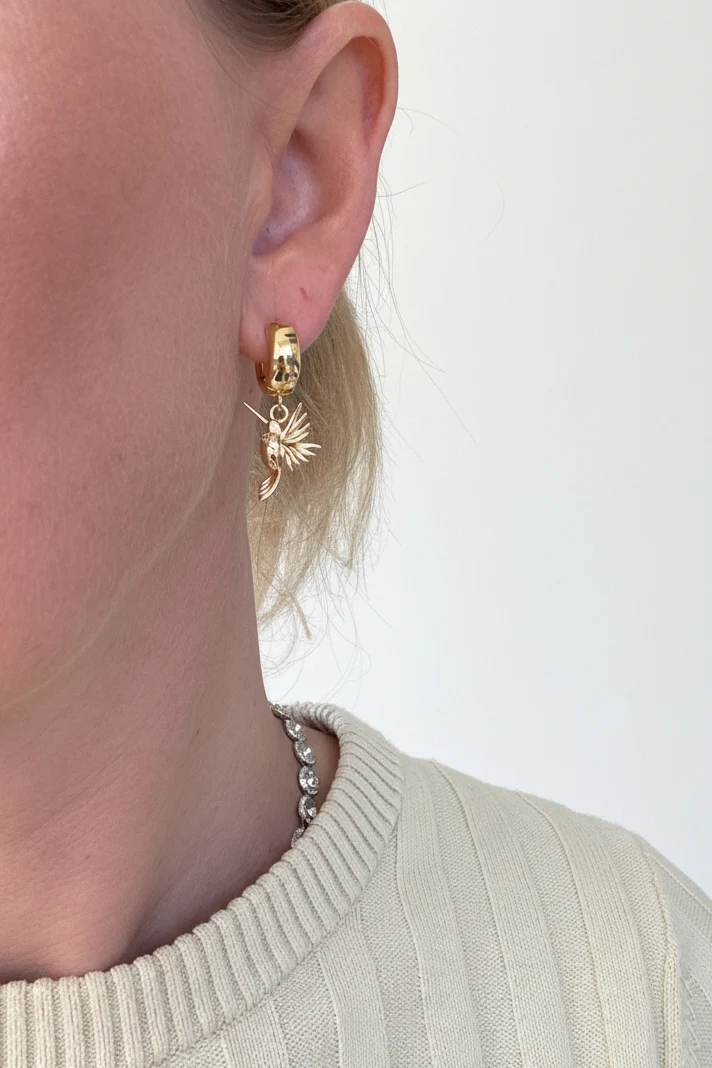 HUMMINGBIRD EARRINGS - GOLD