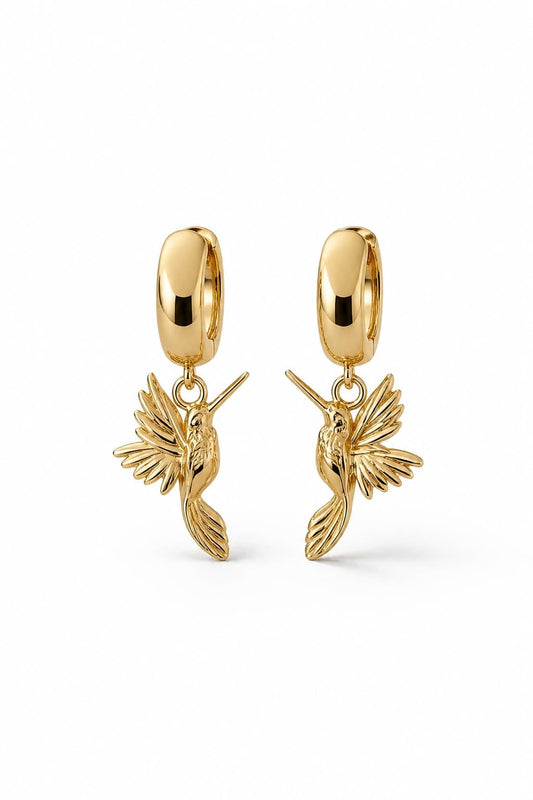 HUMMINGBIRD EARRINGS - GOLD