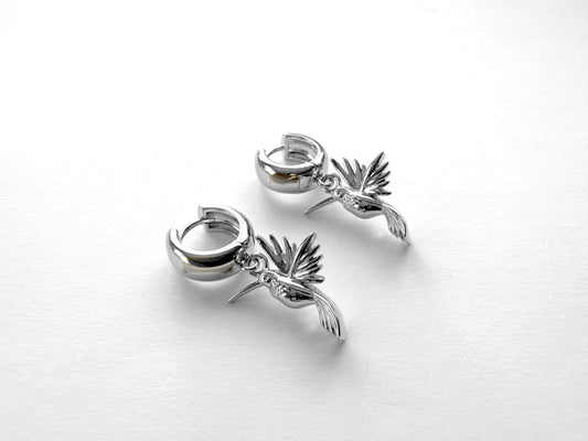 HUMMINGBIRD EARRINGS - SILVER
