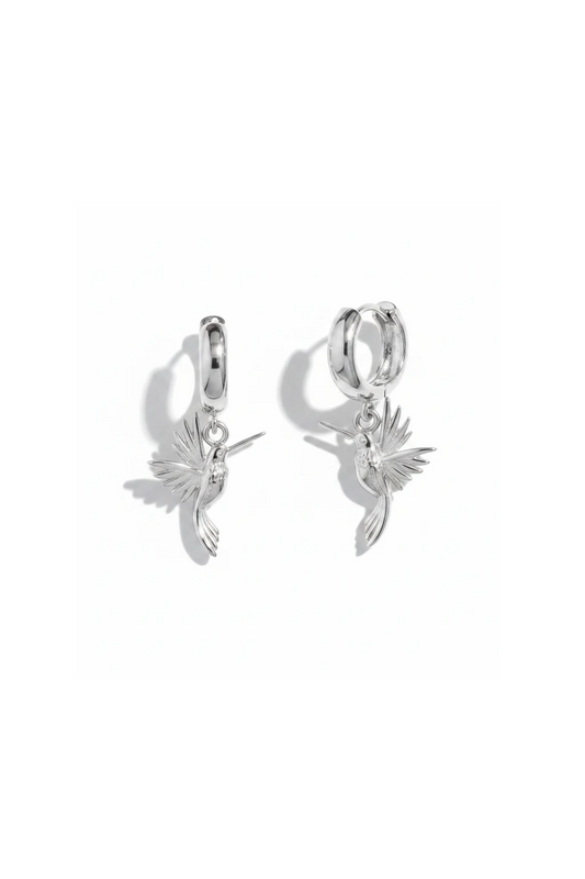 HUMMINGBIRD EARRINGS - SILVER