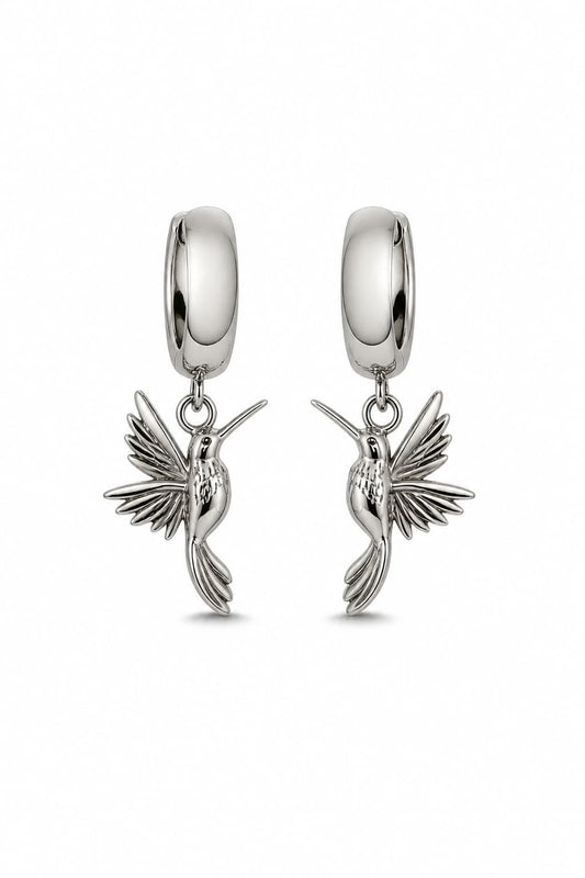 HUMMINGBIRD EARRINGS - SILVER
