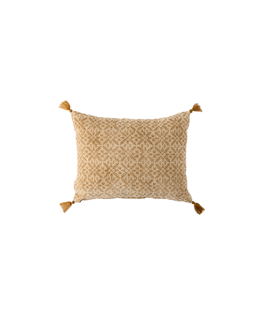 JOLIE HANDBLOCK VELVET CUSHION